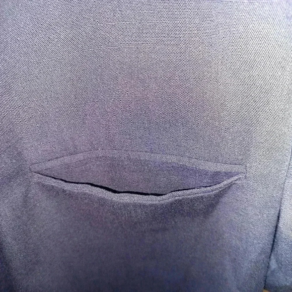 Sag Harbor Womens Blue Notch Lapel Besom Pocket Comfort Fit Casual Dress Blazer - Picture 6 of 7